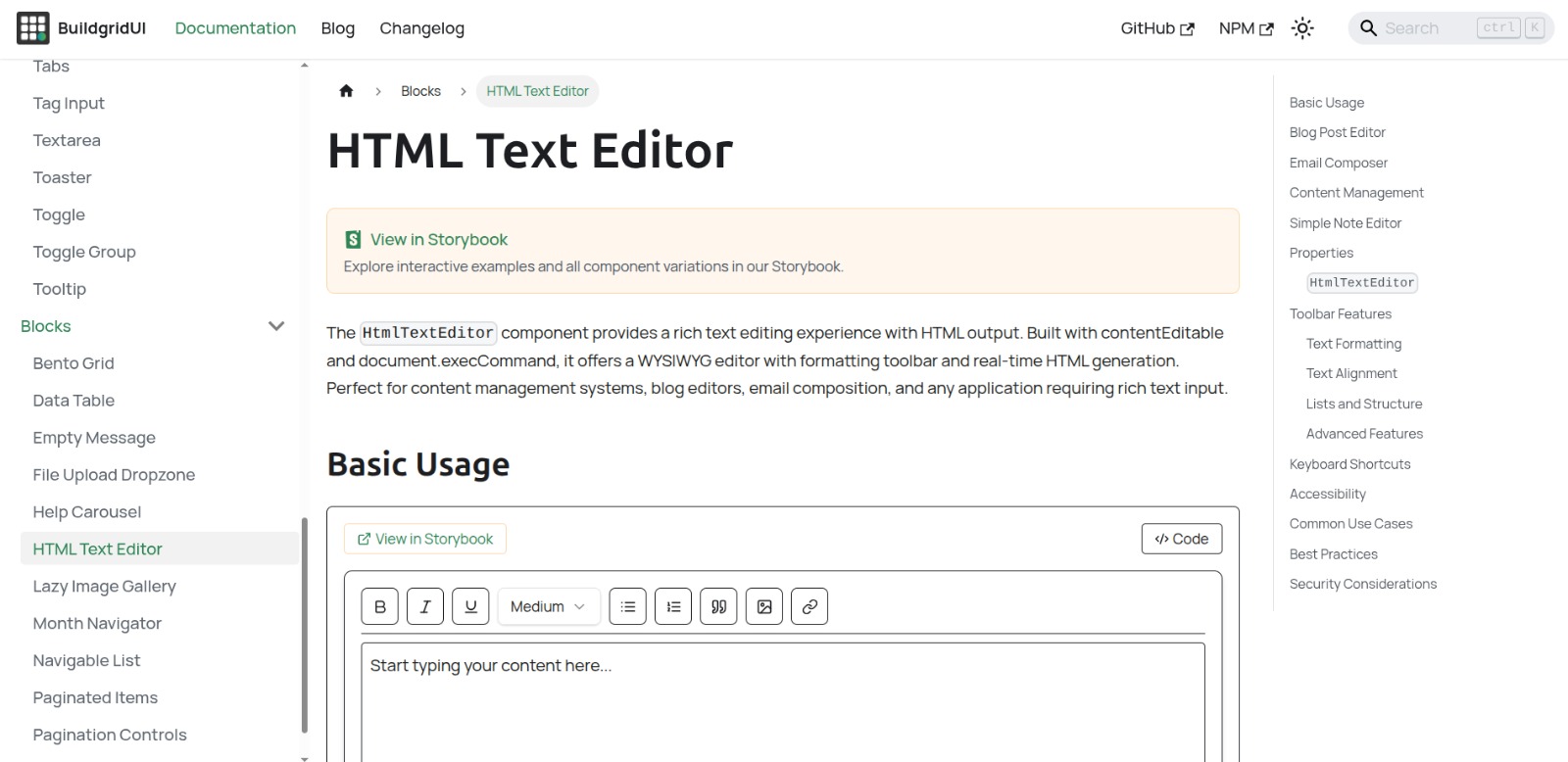 HTML Text Editor