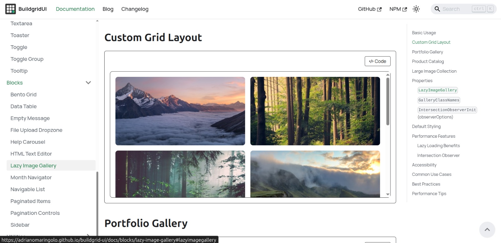 Lazy Image Gallery