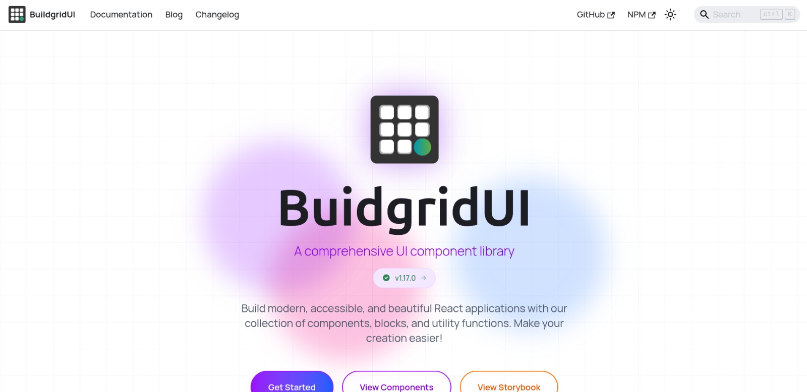 BuildGrid UI - Biblioteca de Componentes React