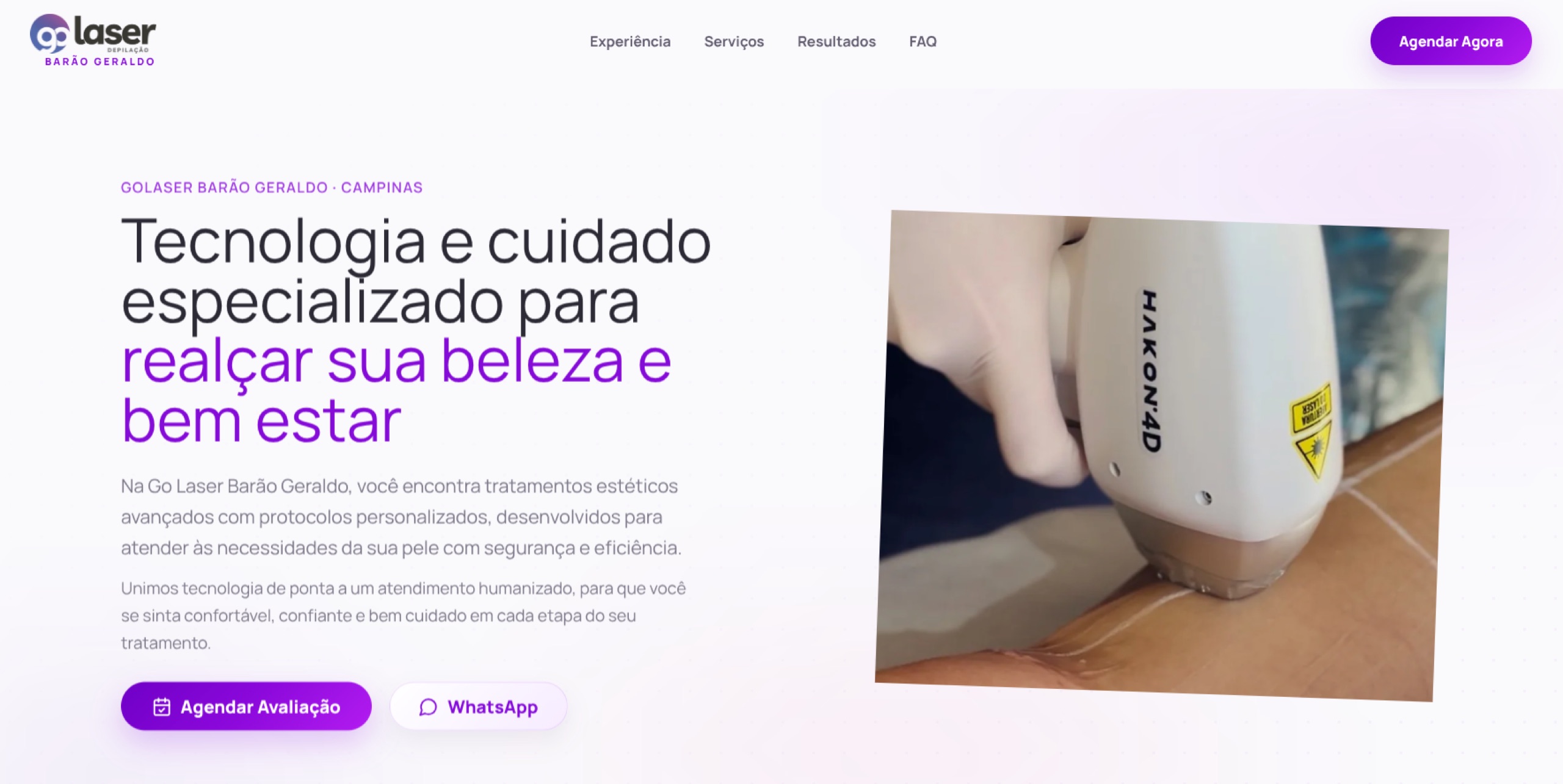 GoLaser Barão Geraldo — Website Institucional