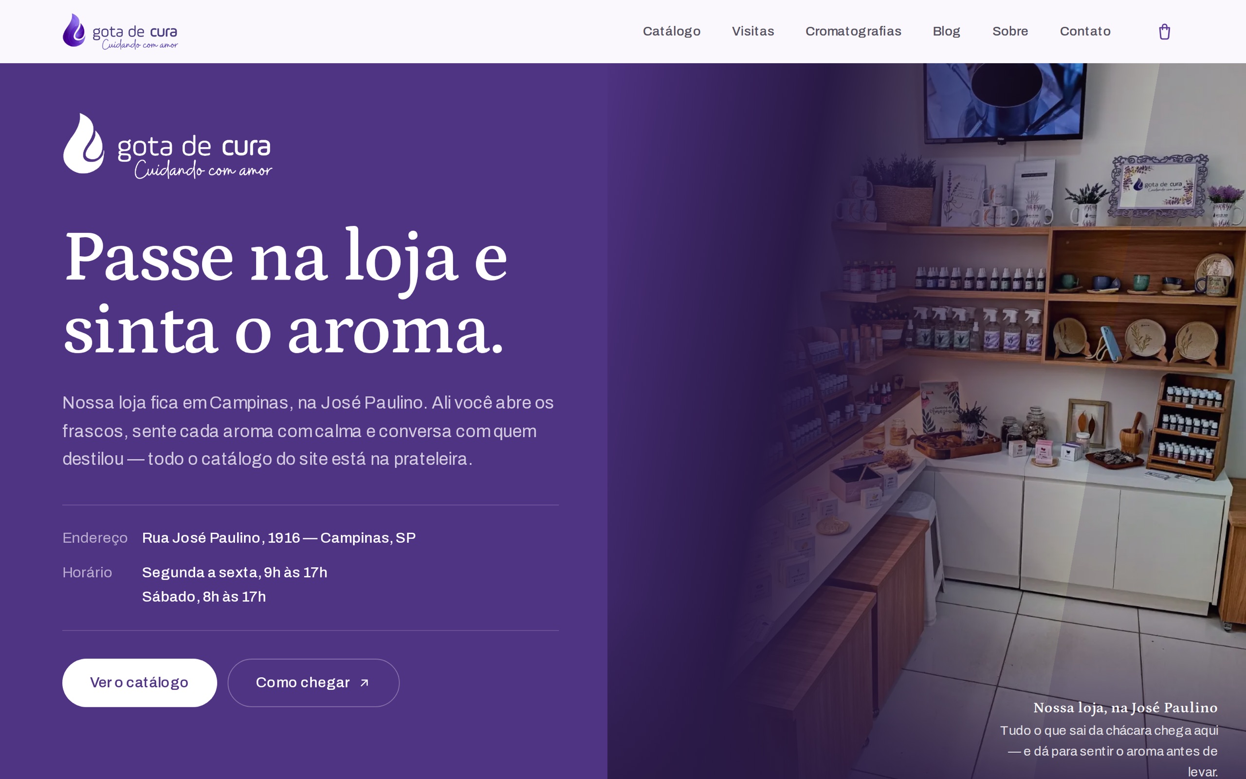 Gota de Cura — Catálogo e Loja de Aromaterapia
