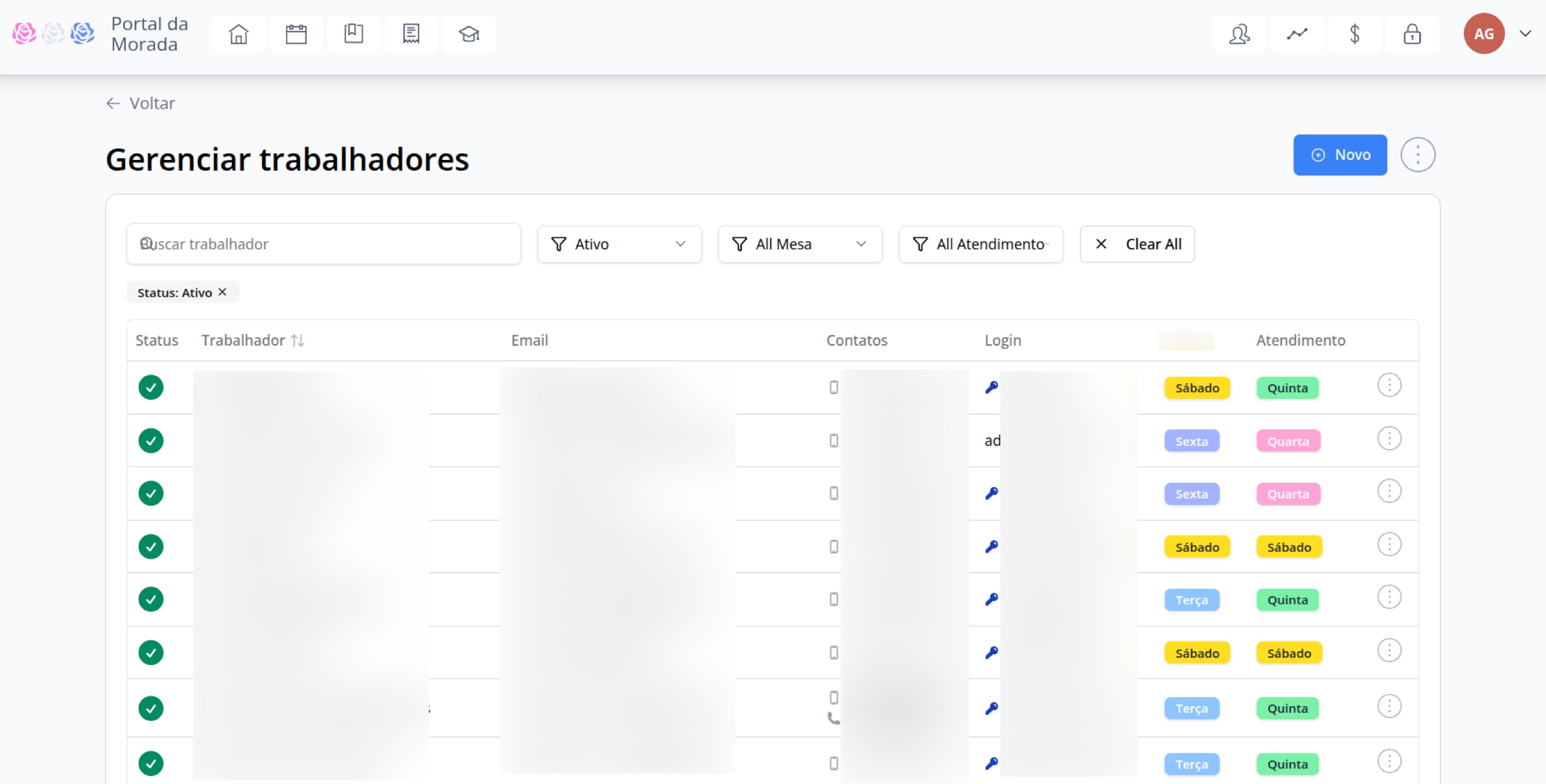 Gestão de membros