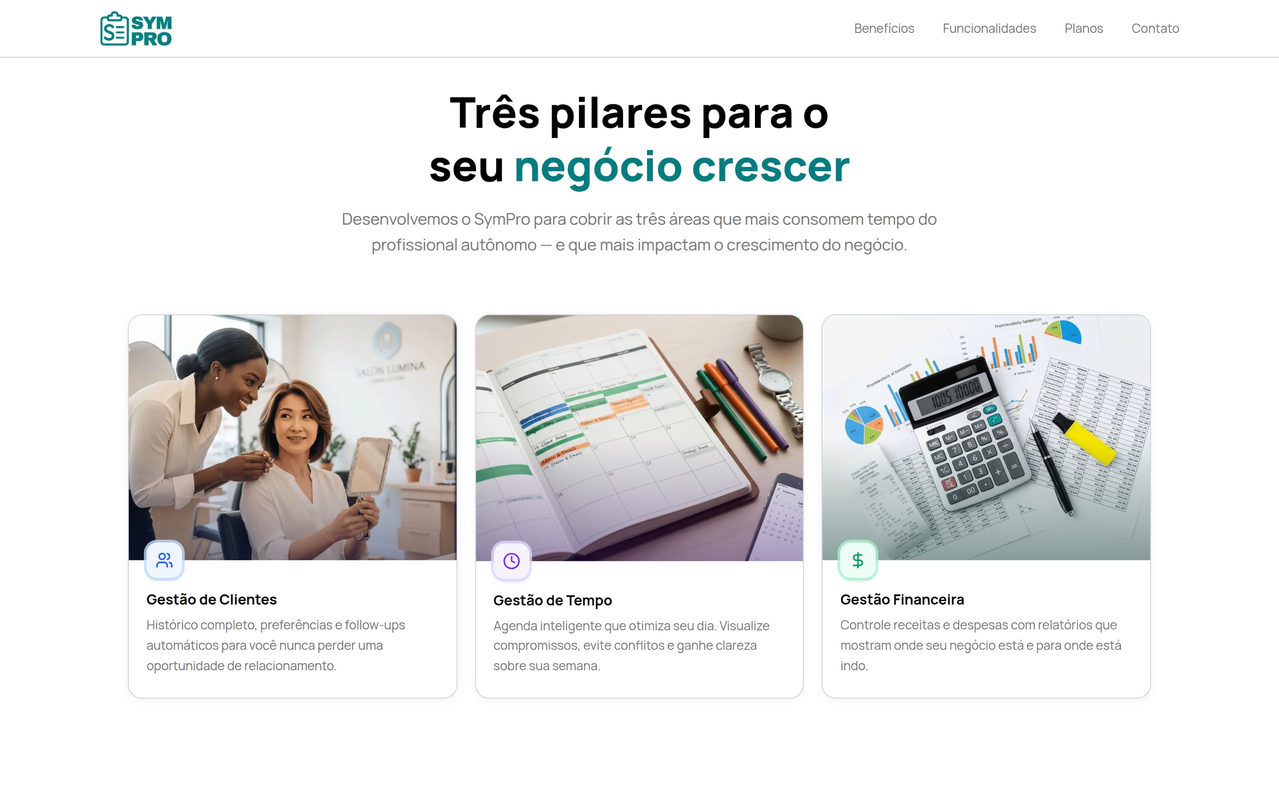Seção de pilares do SymPro