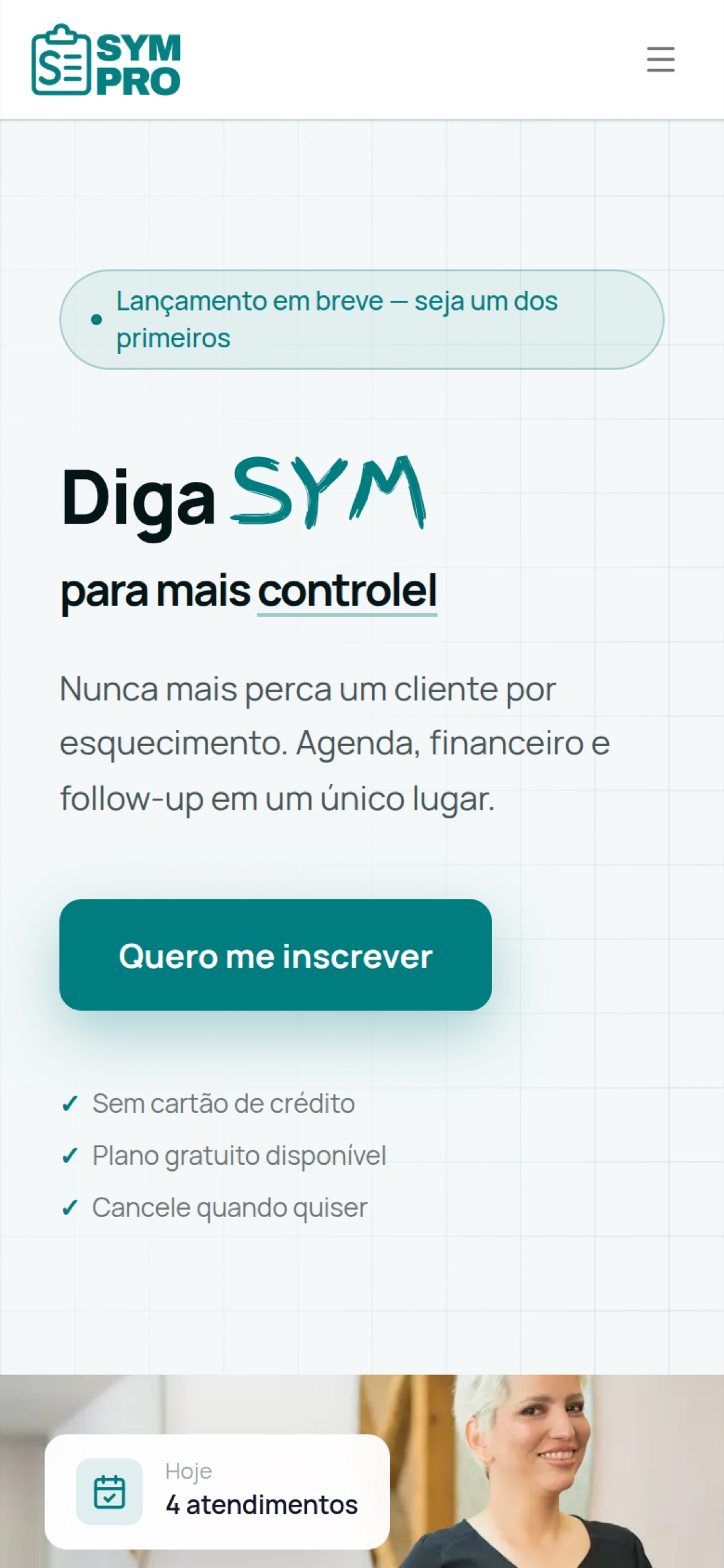 Hero mobile do SymPro
